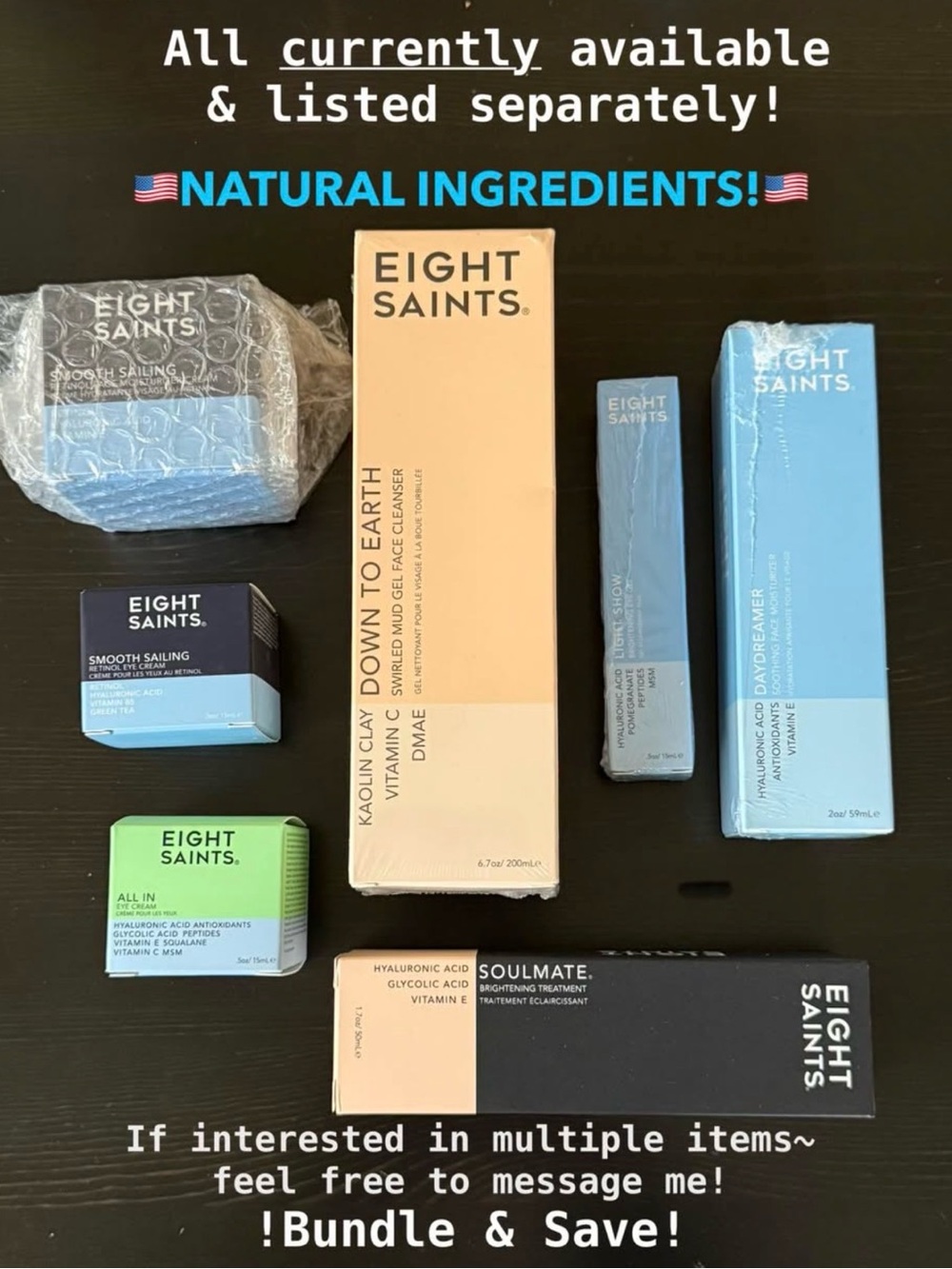 Eight Saints All In Eye Cream, ALL NATURAL De-Puffing Under Eye Cream - Picture 2 of 4